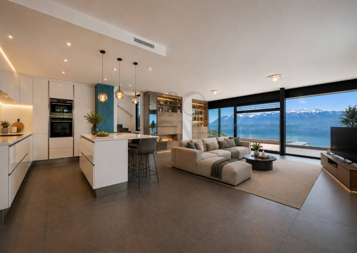 Villa d'architecte avec vue panoramique au cœur du Lavaux