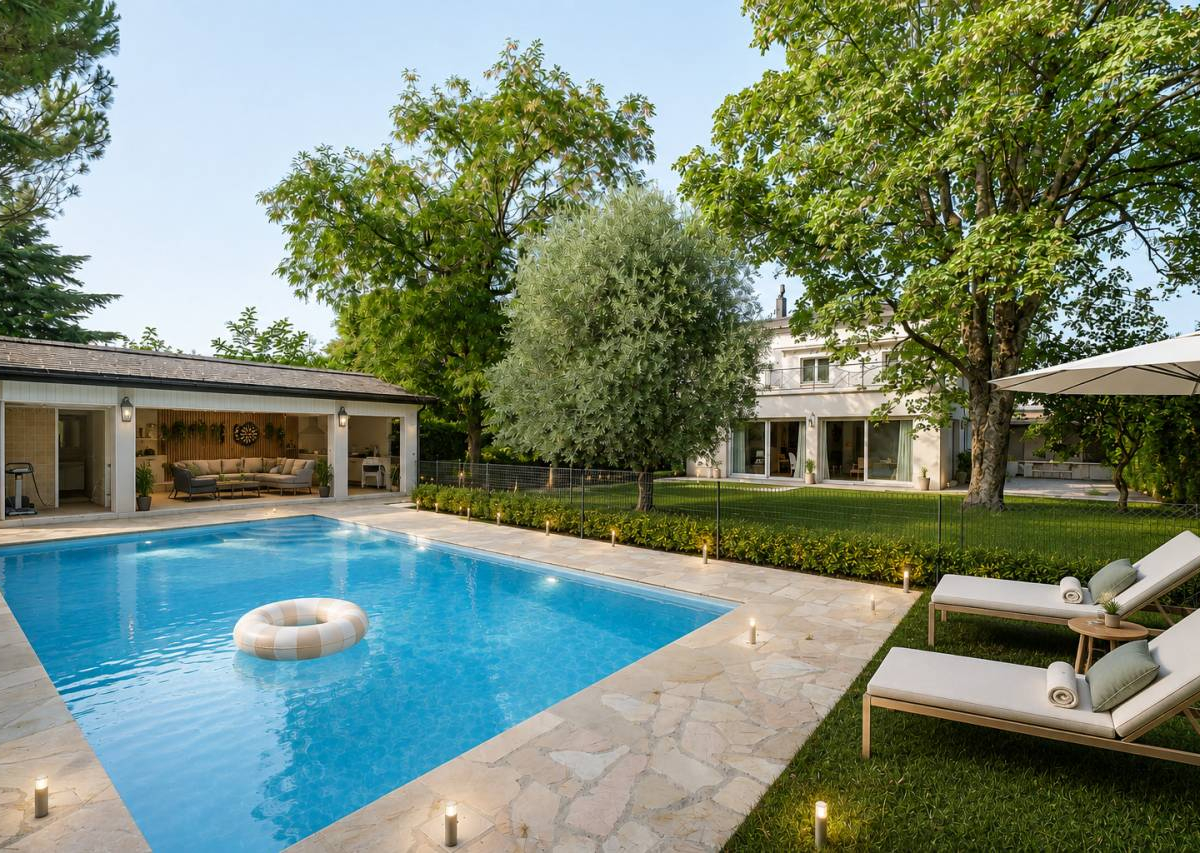 Élégante villa familiale avec piscine et pool house