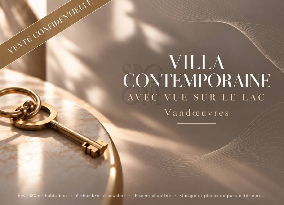 Vente confidentielle: villa contemporaine avec vue sur le lac